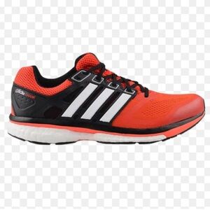 Adidas Supernova Glide Boost Running Low Top Shoes Impact Orange Men size 10